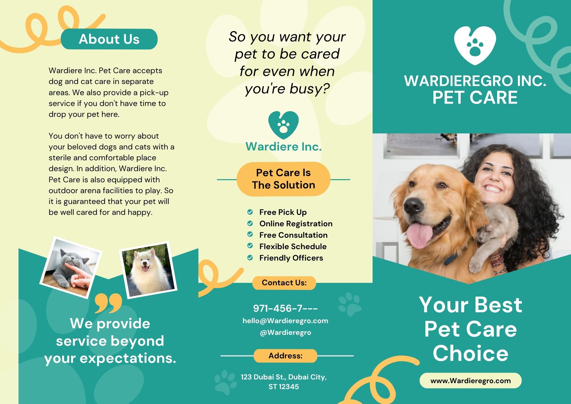 Pet Care Brochure one
