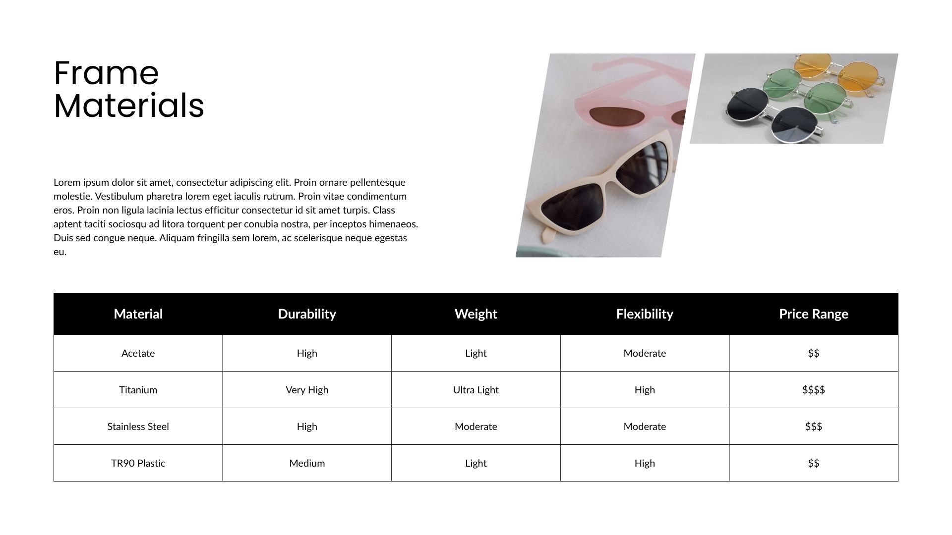Black and Brown Modern Glasses Catalogue Presentation4
