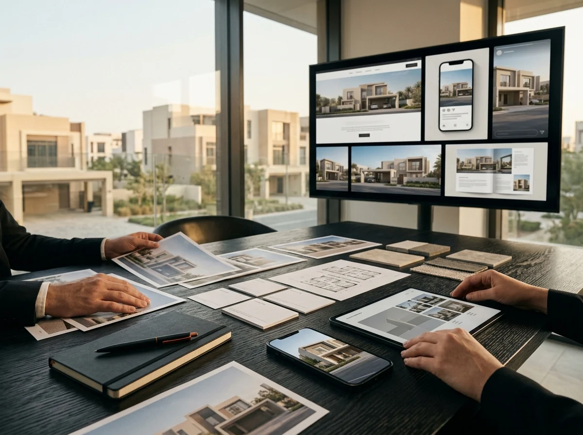 Conceptual real-estate communication system visual